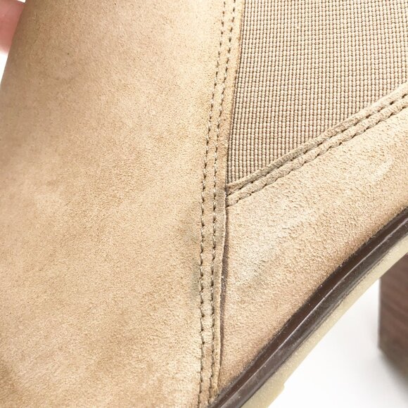 CREVO Alicia Chelsea Hiker Block Heel Dark Taupe Boots Ankle Booties Womens 8 - Picture 6 of 11